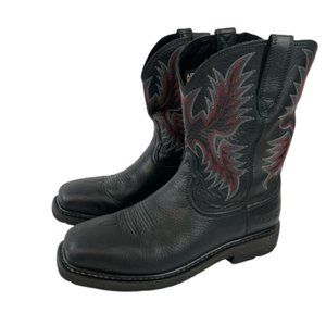 black ariat work boots